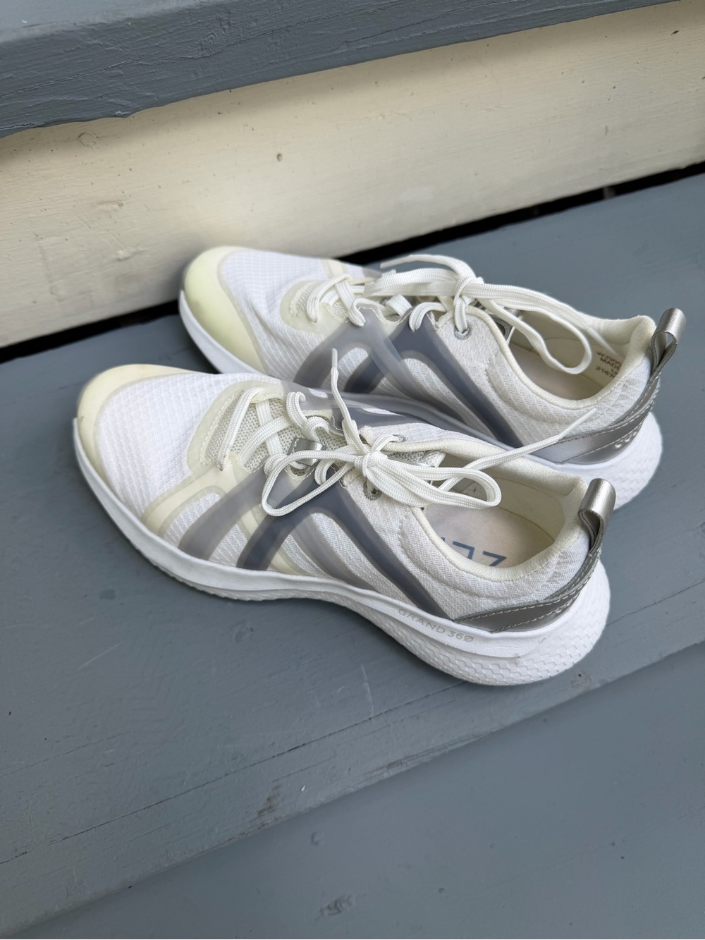 Coach White and Silver Women's Athletic Sneakers